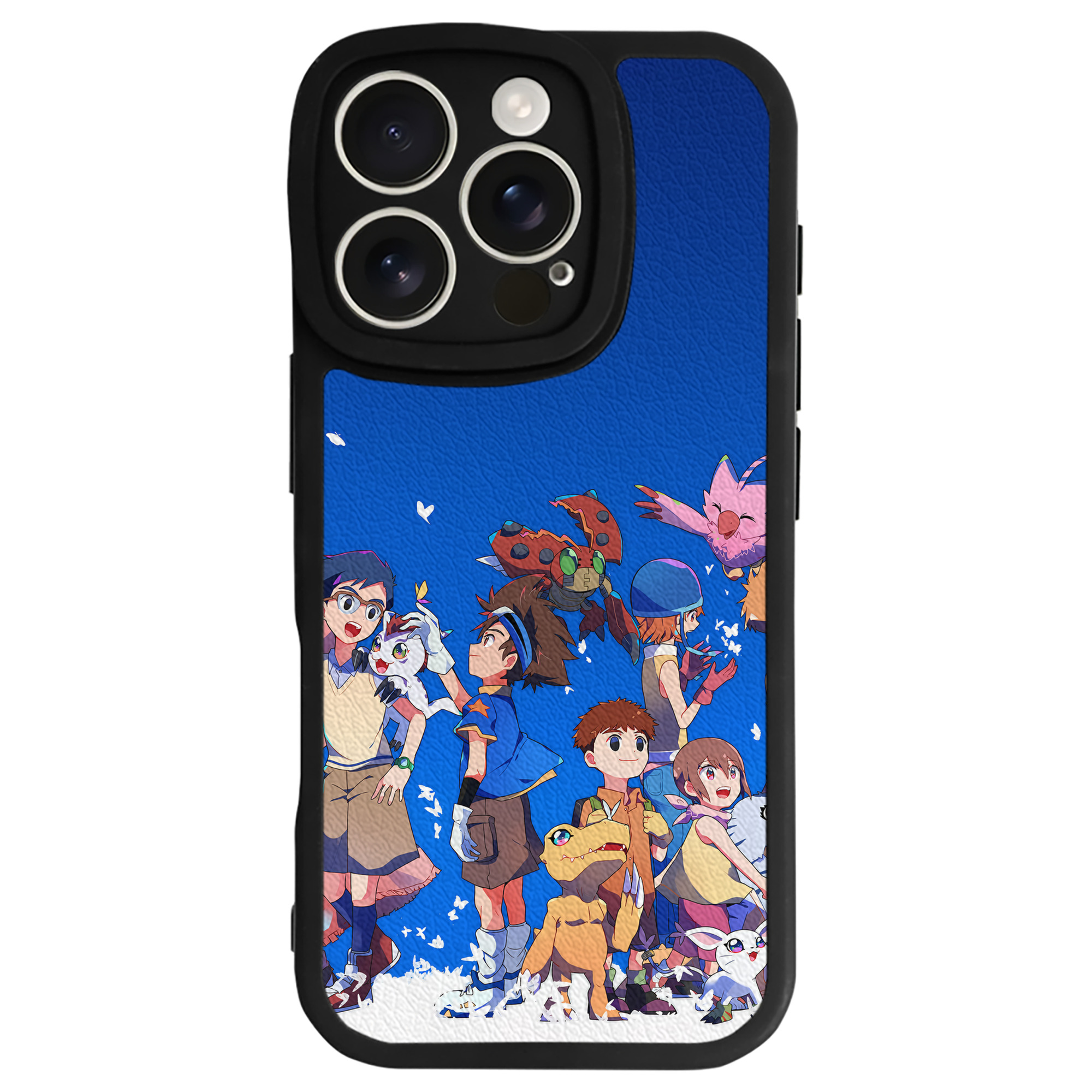 （画像用） Digimon デジタルモンスター/デジモン 【iPhone 16シリーズ対応】シリコンスマホケース（レザー調） 材質：シリコン
